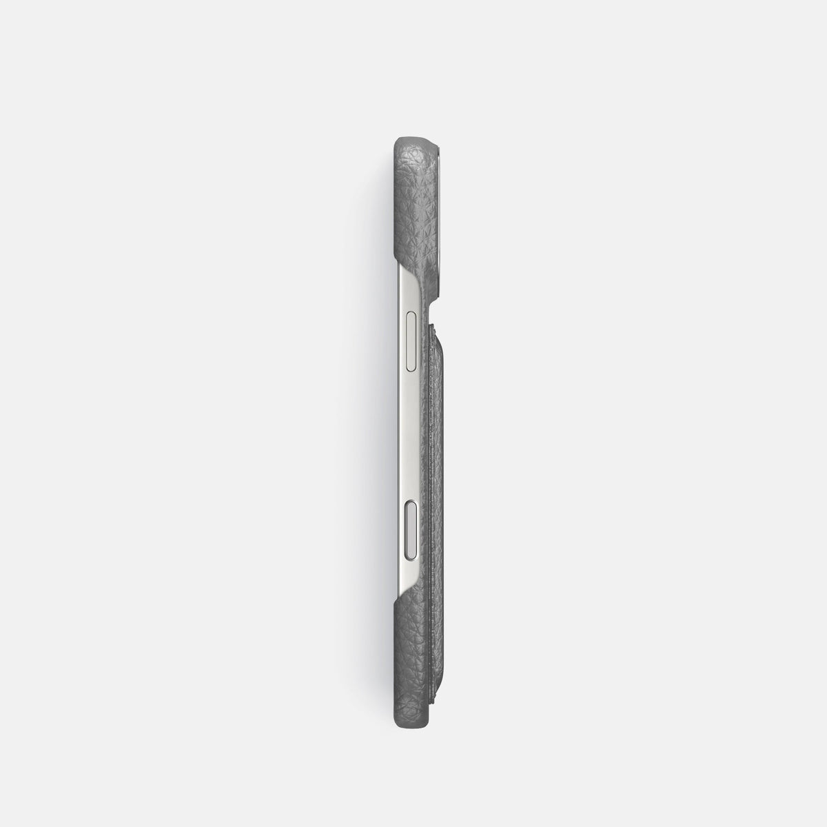 Double Card Case For iPhone 18 Pro In Calf -3 | Souris-Steel