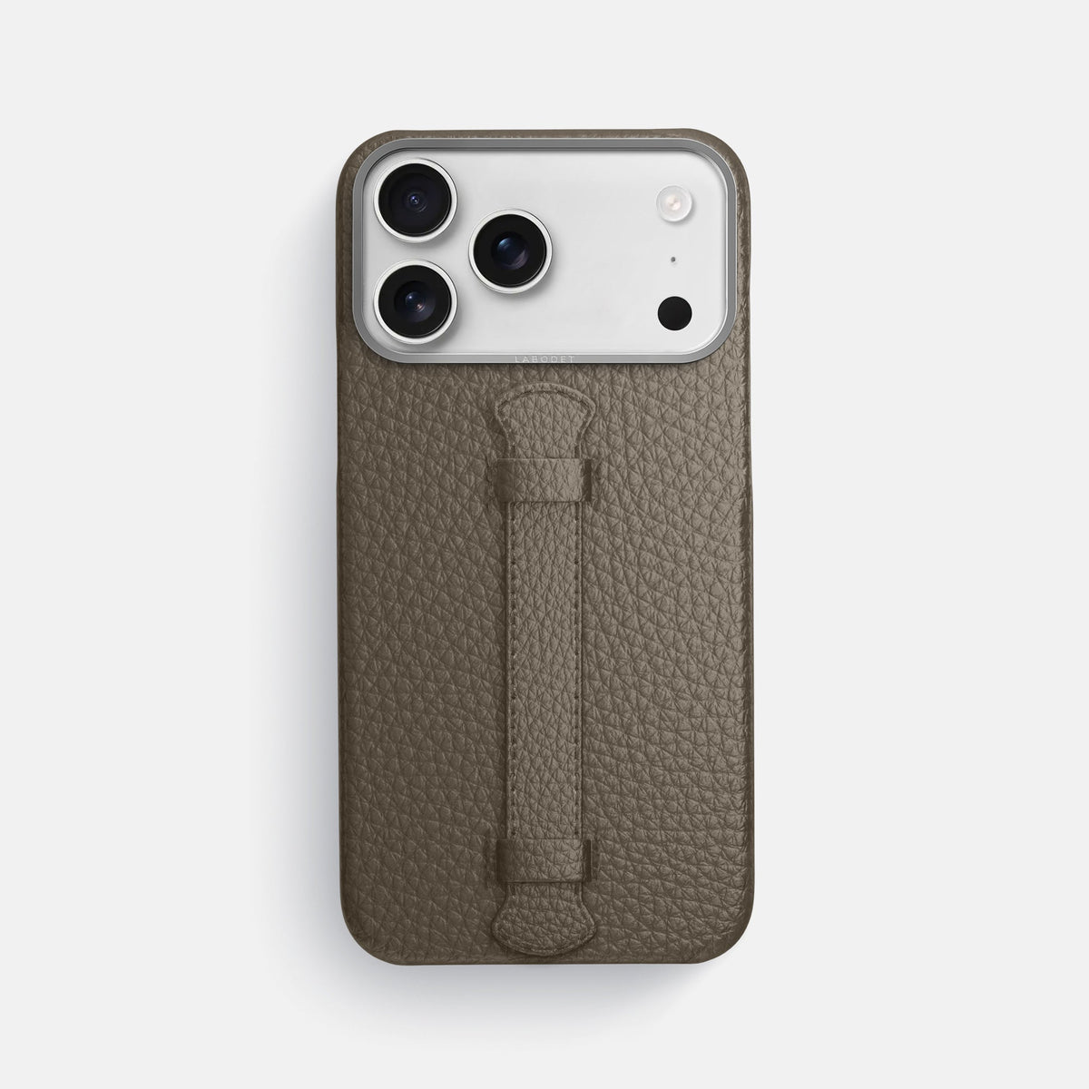 Center Handle For iPhone 18 Pro Max In Calf -1 | Taupe-Steel