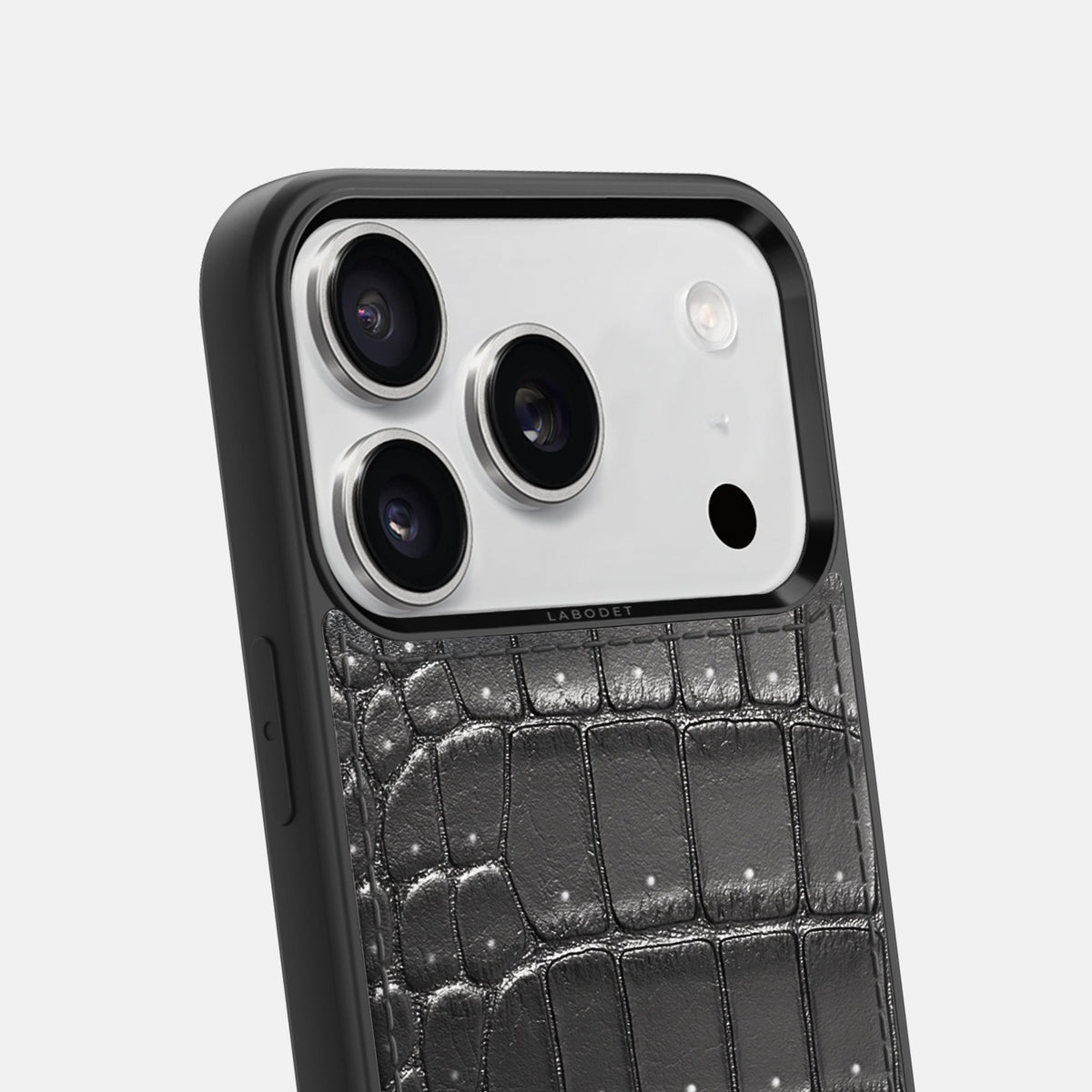 Sport Case For iPhone 18 Pro In Porosus Crocodile -6 | Shiny-Black