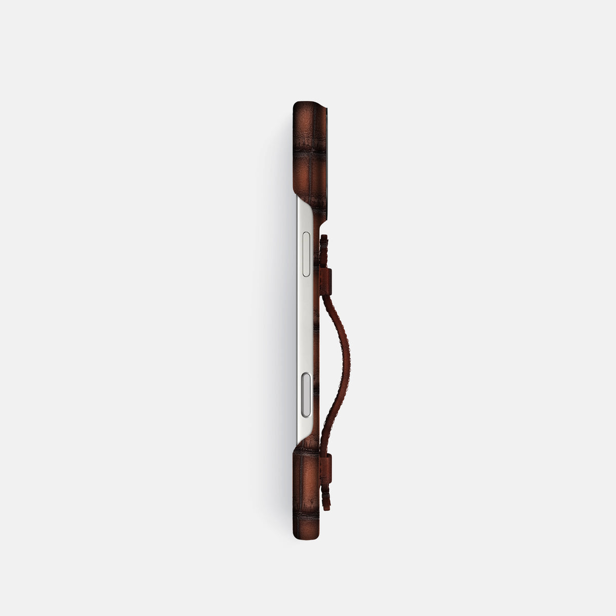 Center Handle For iPhone 17 Pro In Patina Alligator -2 | Baobab-Black