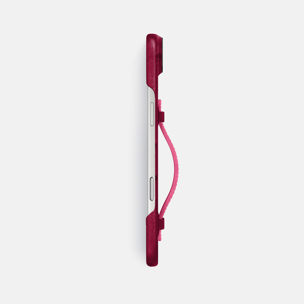 Center Handle Coloré For iPhone 17 Air In Ostrich -2 | Bordeaux-Black