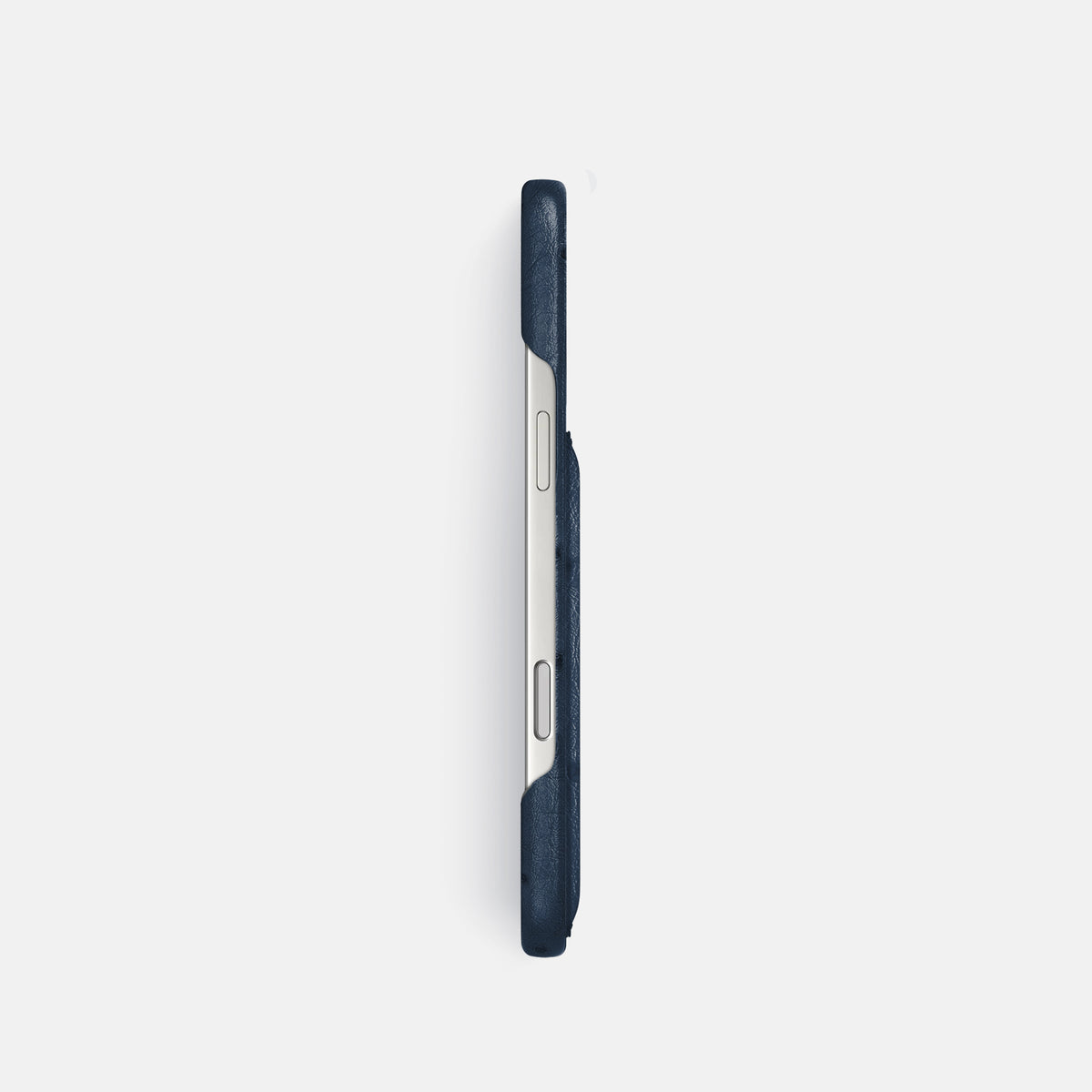 Slim Card Case For iPhone 17 Pro In Ostrich -3 | Navy-Blue