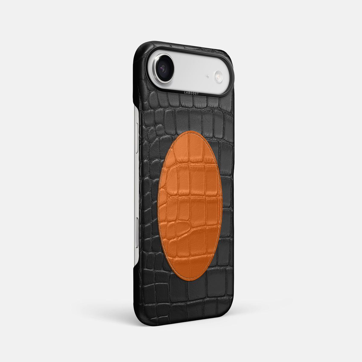 Classic Case With Oval For iPhone 17 Air In Alligator -2 | Black-Black