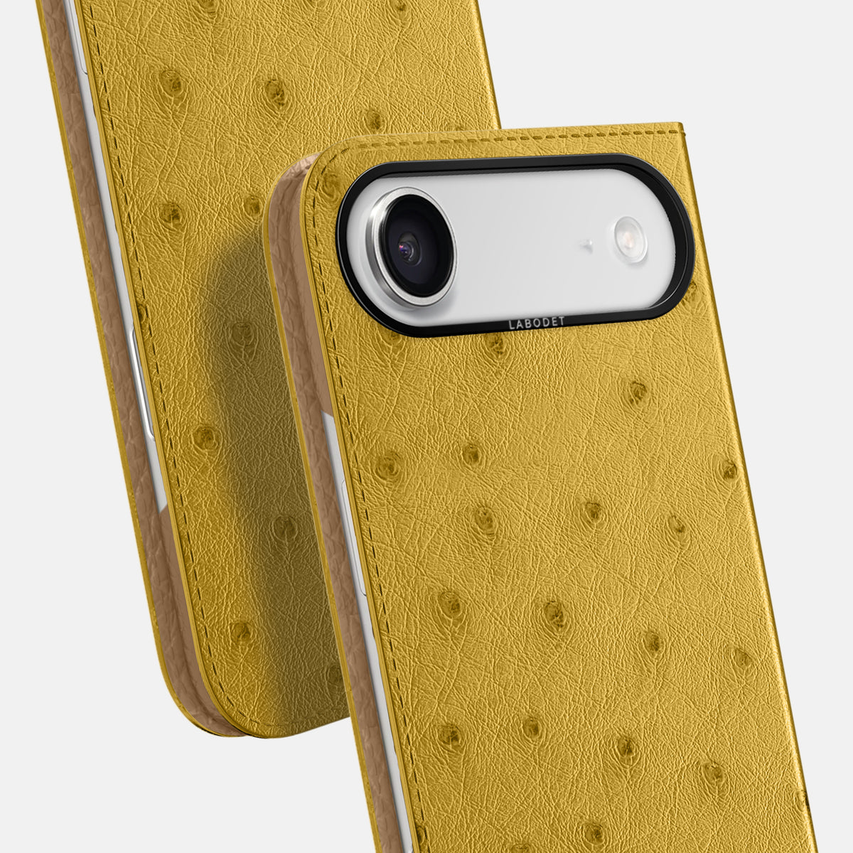 Folio Case For iPhone 17 Air In Ostrich -5 | Gold-Black