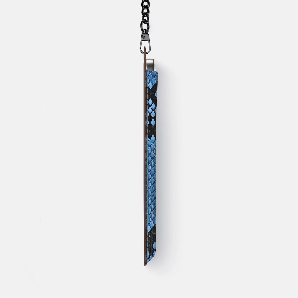 Crossbody Bag For iPhone 18 Pro Max In Deluxe Python -4 | Blue-Jeans-Black