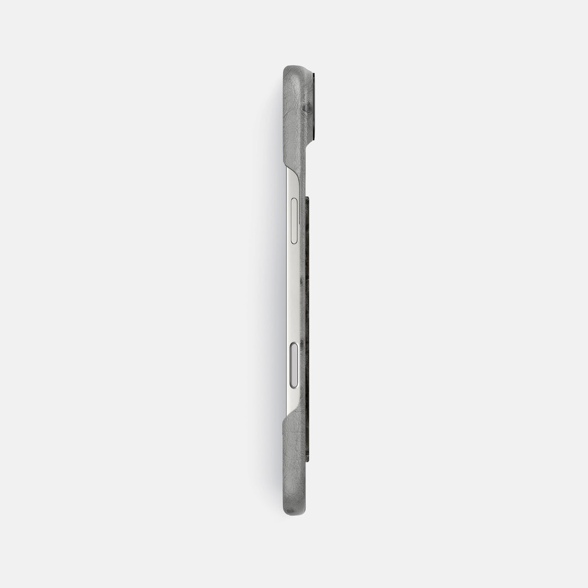 Classic Case With Carbon Dragon For iPhone 17 Air In Ostrich -3 | Silver-Black