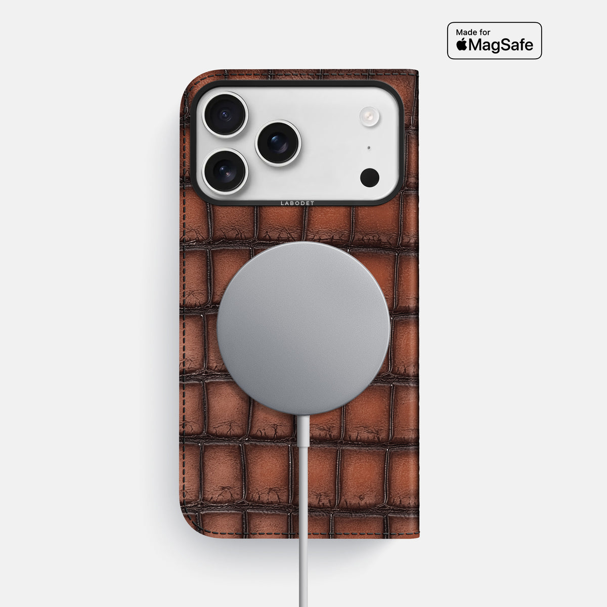 Folio Case For iPhone 17 Pro Max In Patina Alligator -3 | Baobab-Black
