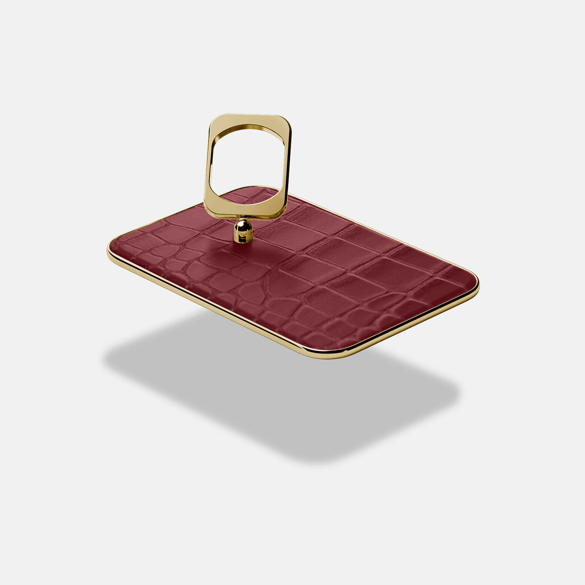 MagSafe Ring For iPhone 17 Air In Alligator -4 | Burgundy-Gold