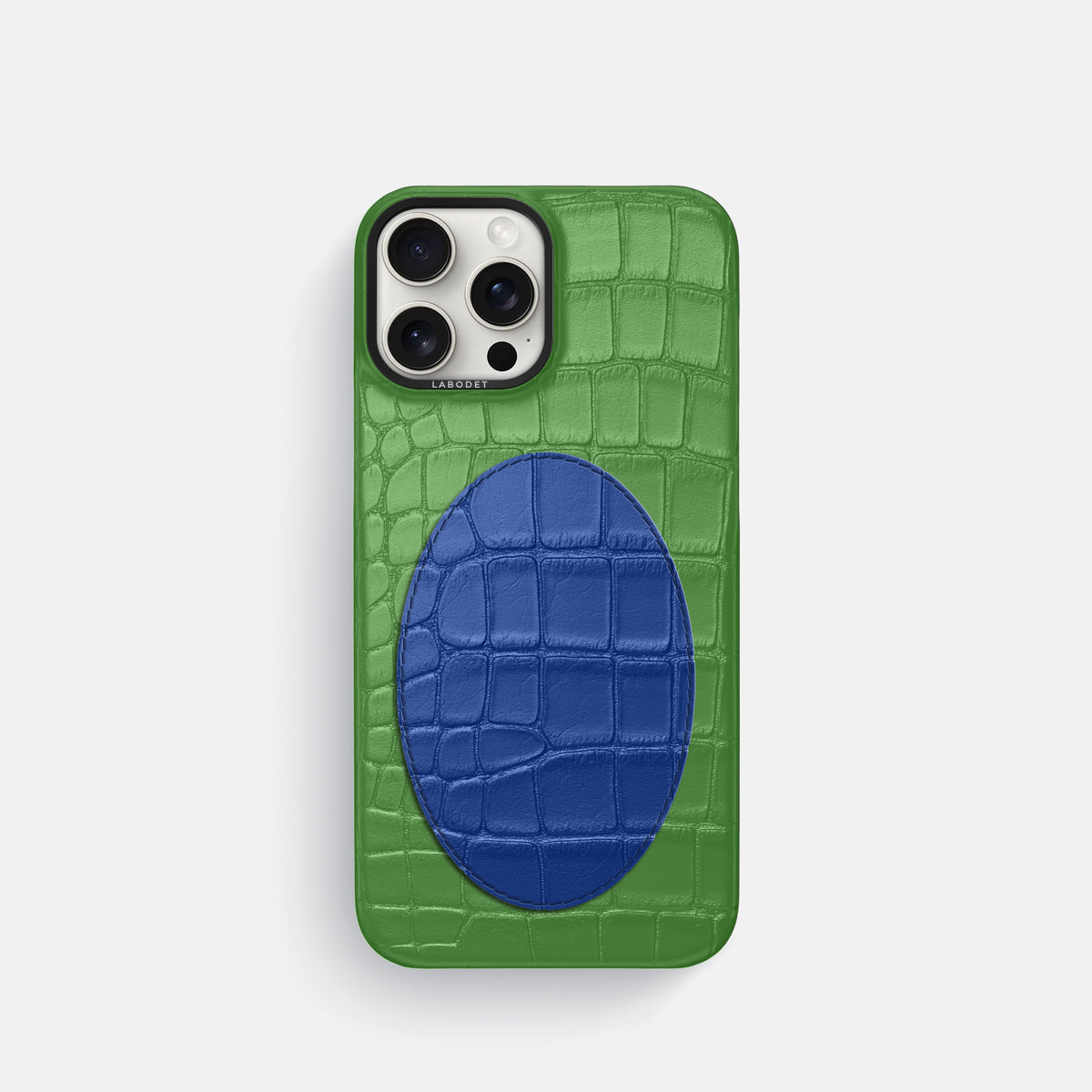 Classic Case With Oval For iPhone 16 Pro In Alligator -1 | Apple-Green-Black