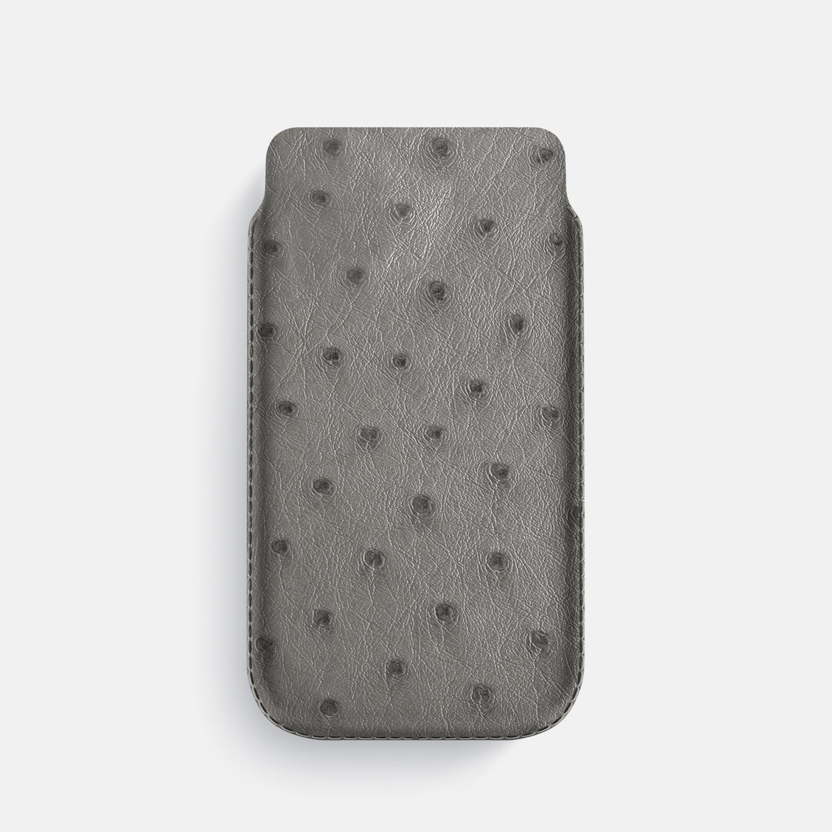 Pouch Case For iPhone 18 Pro In Ostrich -1 | Grey