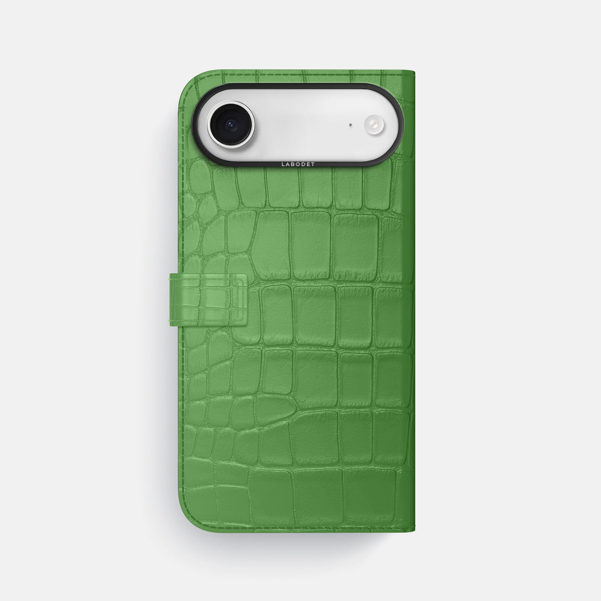 Folio Case with Clasp For iPhone 17 Air In Alligator -3 | Apple-Green-Black