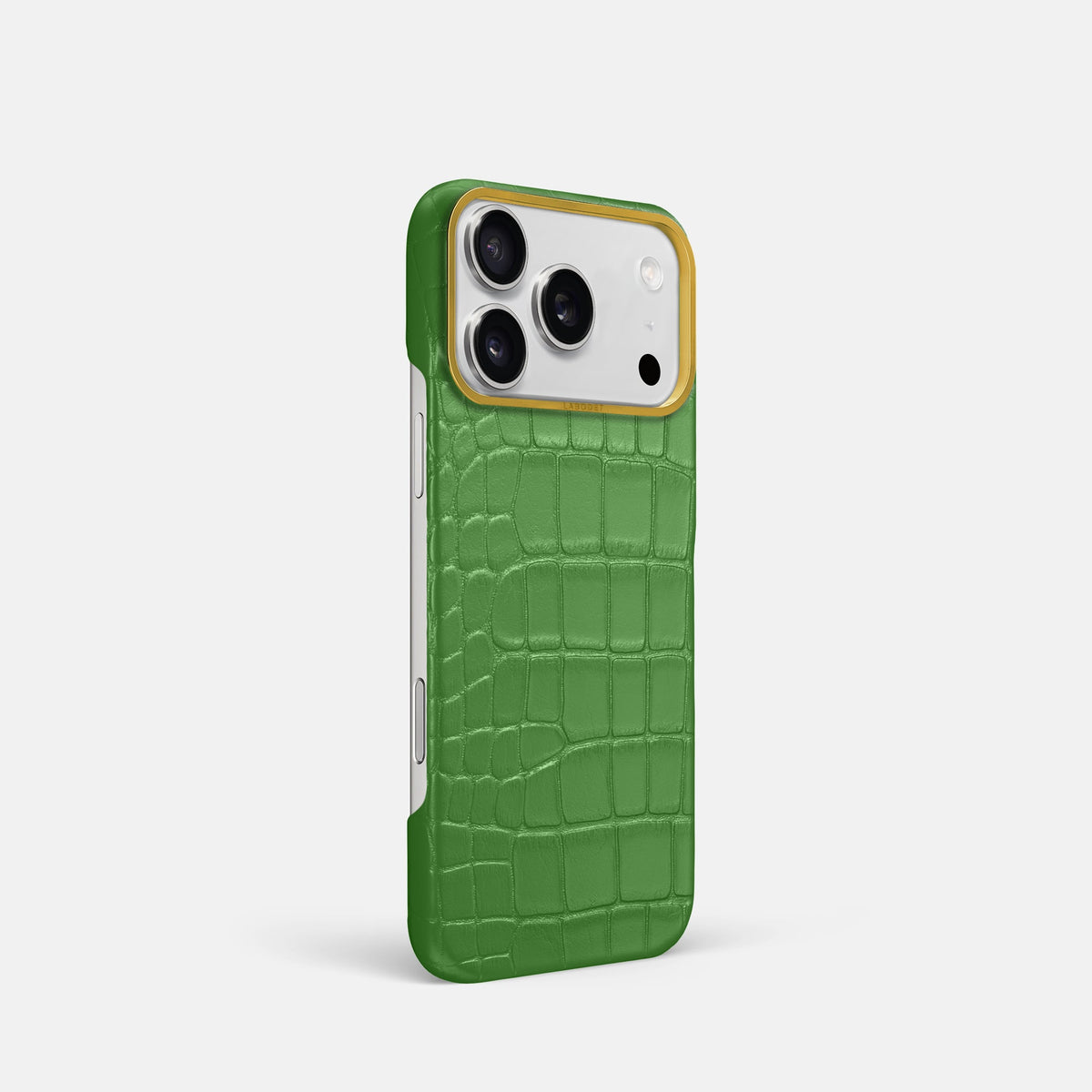 Classic Case For iPhone 18 Pro In Alligator -2 | Apple-Green-Gold