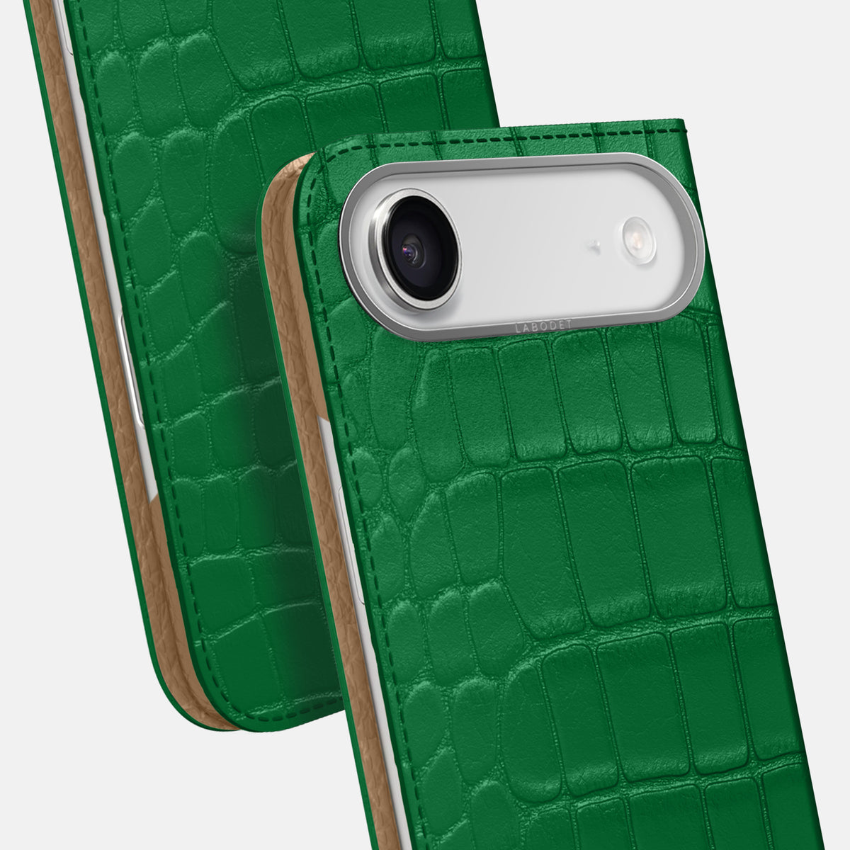 Folio Case For iPhone 17 Air In Alligator -5 | Forest-Green-Steel
