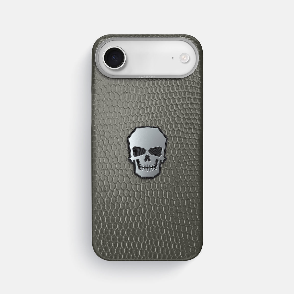 Classic Case With Titanium Skull For iPhone 17 Air In Lizard -1 | Grey-Steel