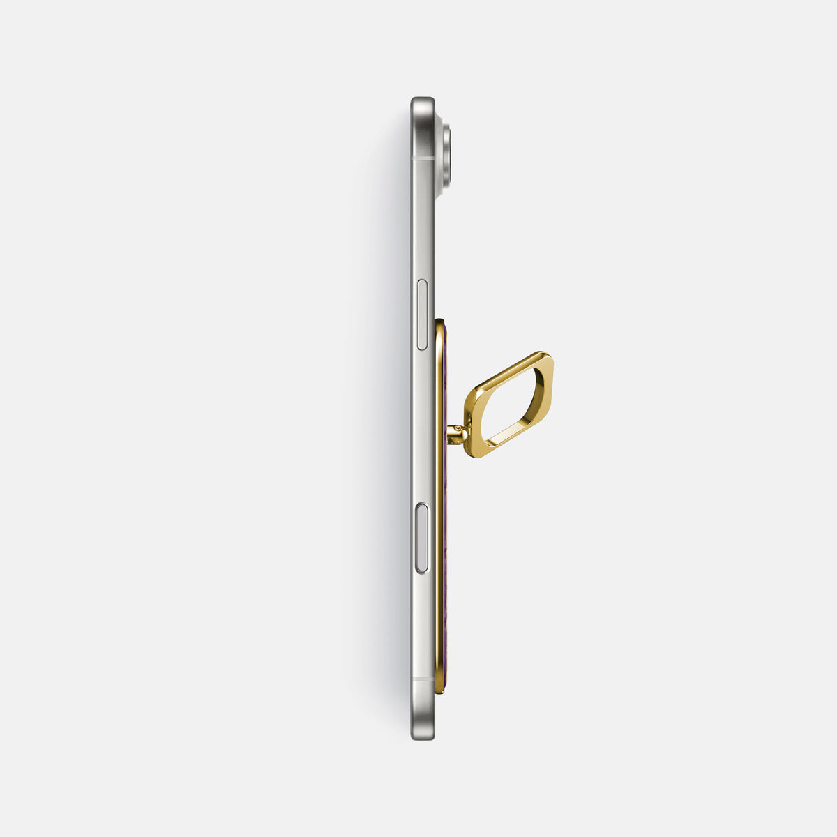 MagSafe Ring For iPhone 17 Air In Porosus Crocodile -3 | Purple-Gold