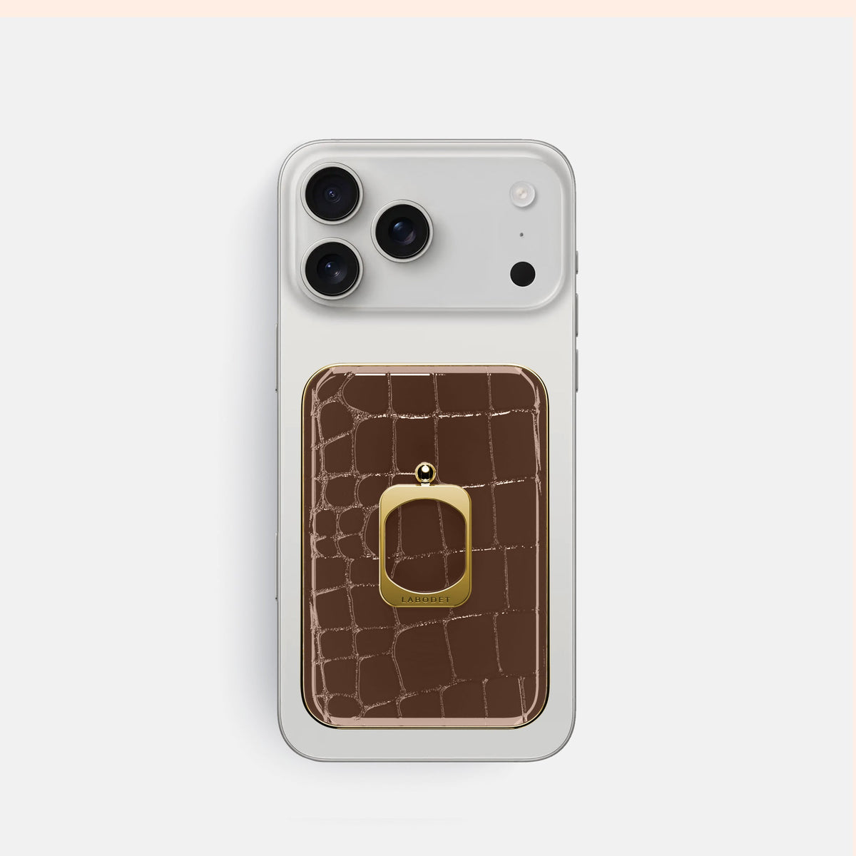 MagSafe Ring For iPhone 18 Pro In Shiny Alligator -2 | Brown-Gold