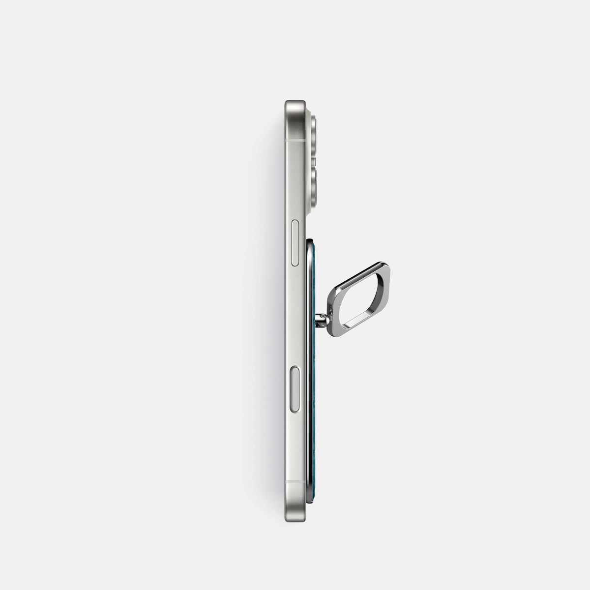 MagSafe Ring For iPhone 18 Pro In Porosus Crocodile -3 | Turquoise-Steel
