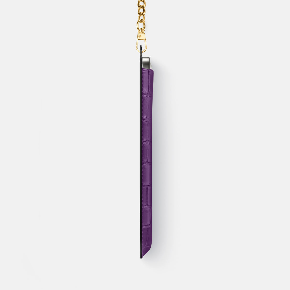 Crossbody Bag For iPhone 17 Pro In Alligator -4 | Purple-Gold