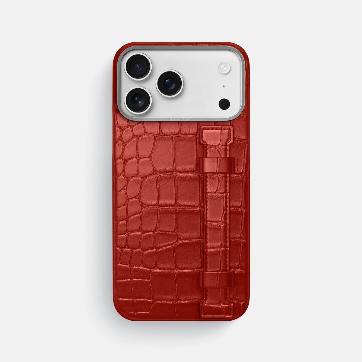 Handle Case For iPhone 18 Pro Max In Alligator -1 | Red-Steel