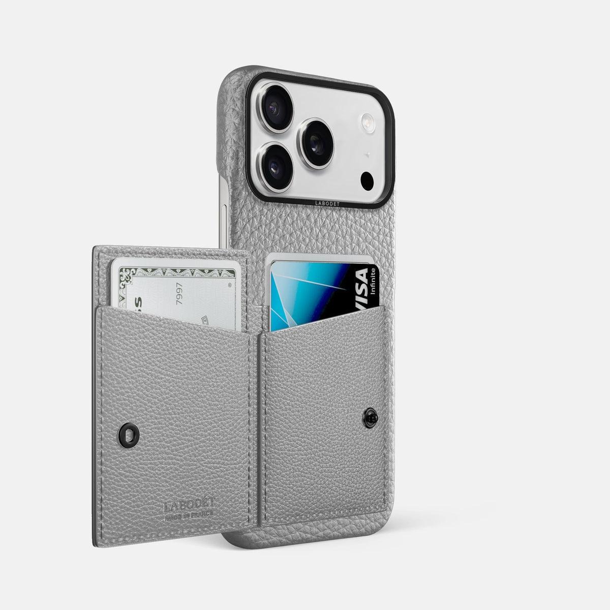 Bi-Fold Case For iPhone 18 Pro Max In Calf -2 | Nuage-Black