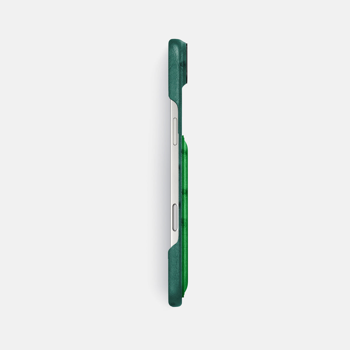 Double Card Case Coloré For iPhone 17 Air In Ostrich -3 | Forest-Green-Black