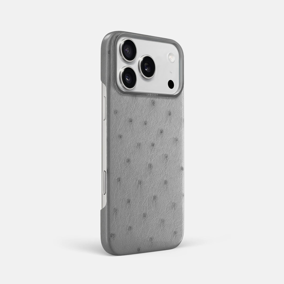 Classic Case For iPhone 18 Pro Max In Ostrich -2 | Silver-Steel