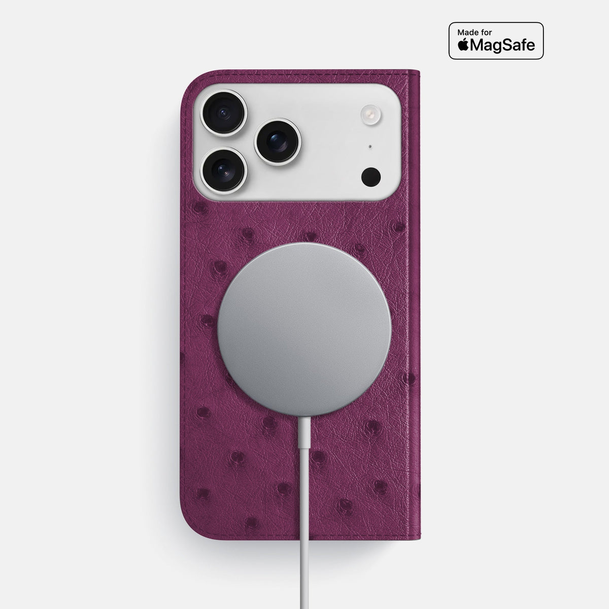 Folio Slim Case For iPhone 18 Pro Max In Ostrich -3 | Purple