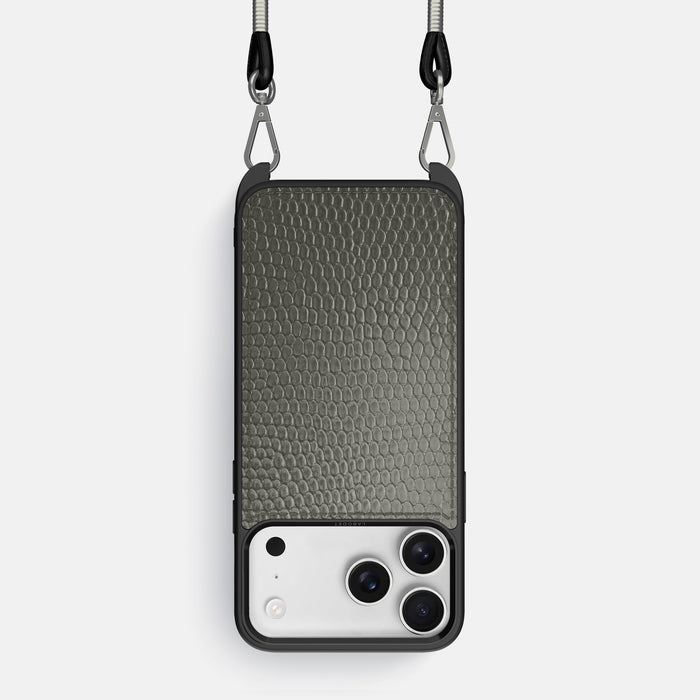 Crossbody Sport Case For iPhone 17 Pro In Lizard -1 | Grey