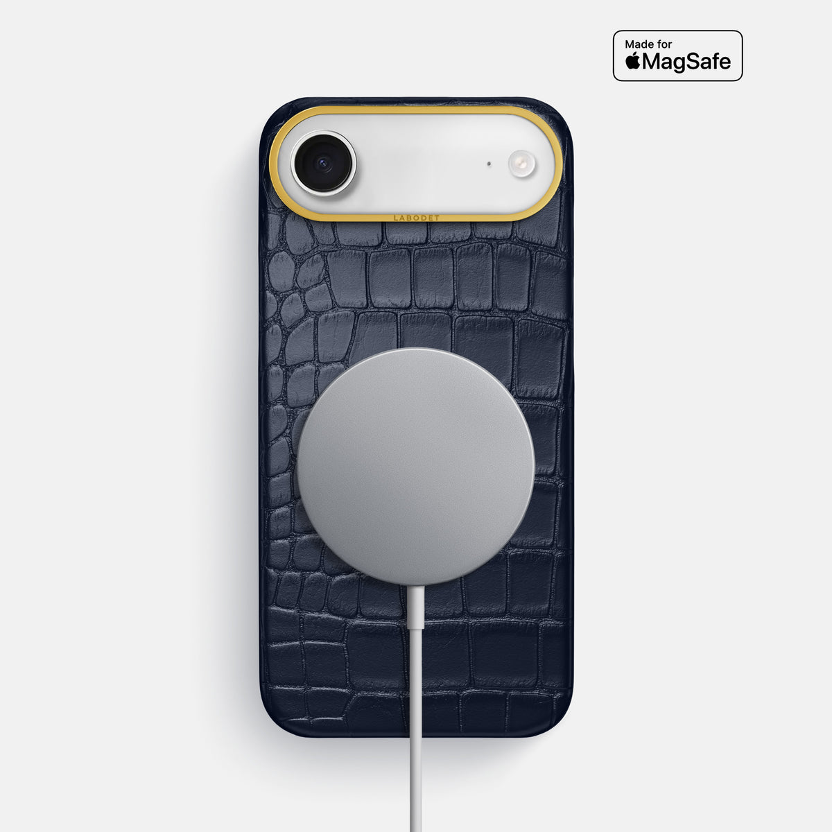 Classic Case For iPhone 17 Air In Alligator -5 | Navy-Blue-Gold