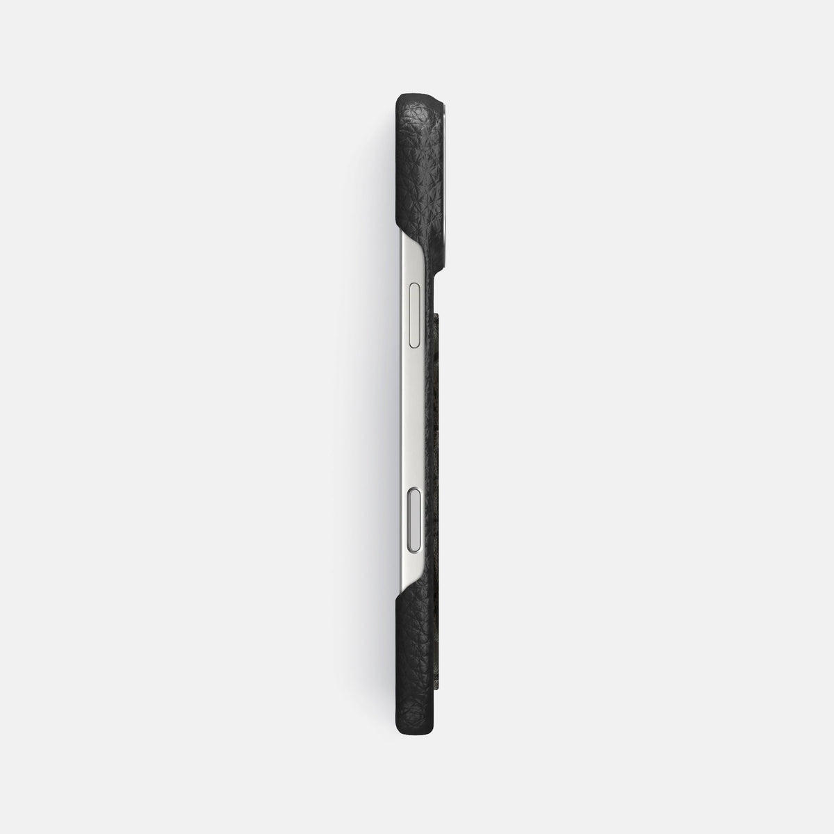 Classic Case With Carbon Dragon For iPhone 18 Pro Max In Calf -3 | Black-Steel