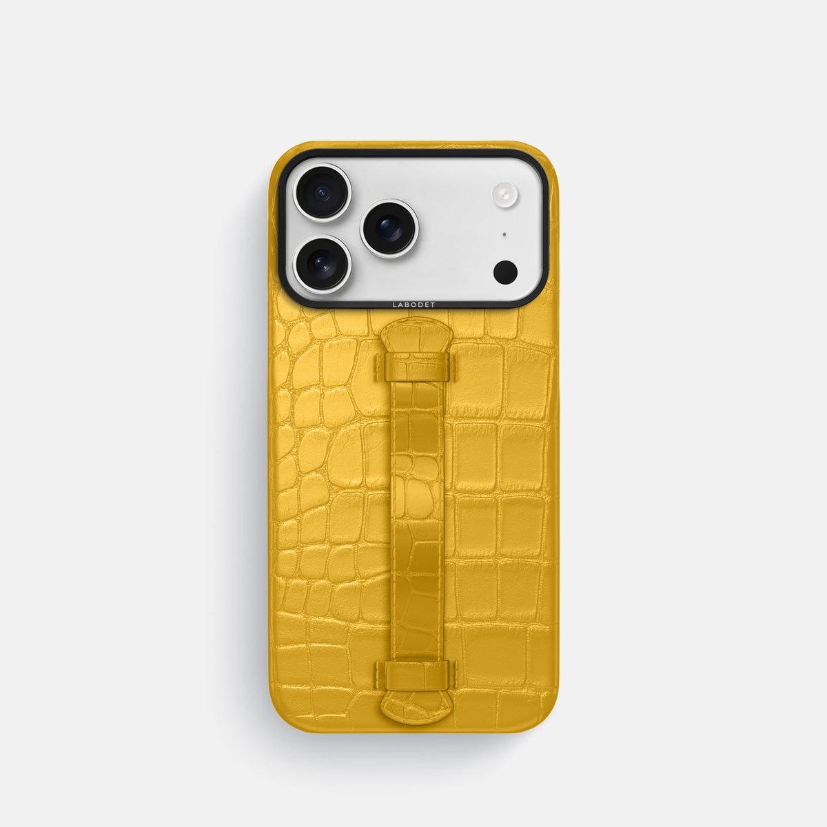 Center Handle For iPhone 18 Pro In Alligator -2 | Yellow-Black