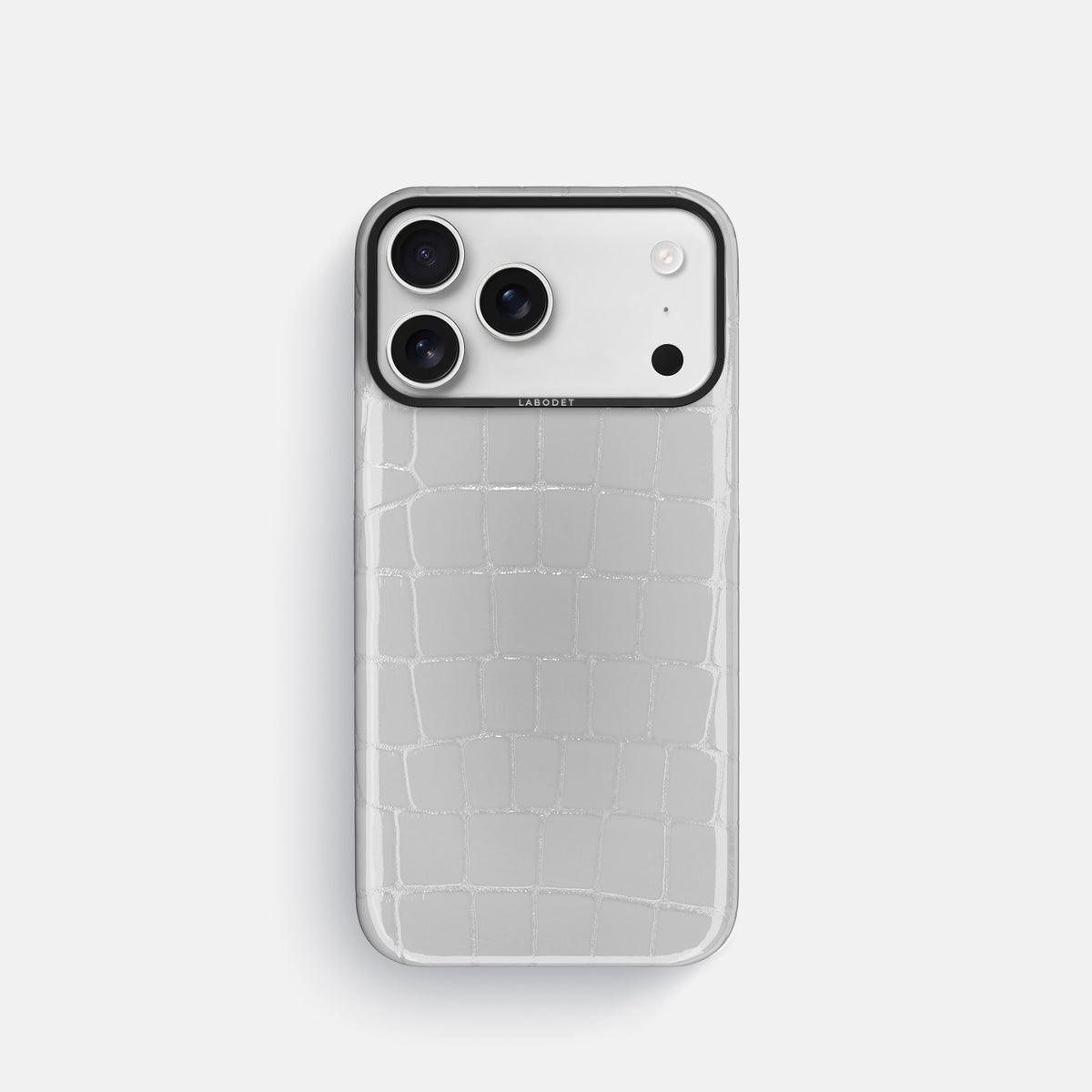 Classic Case For iPhone 17 Pro In Shiny Alligator -1 | White-Black
