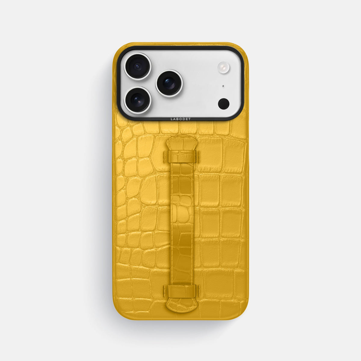 Center Handle For iPhone 18 Pro Max In Alligator -2 | Yellow-Black