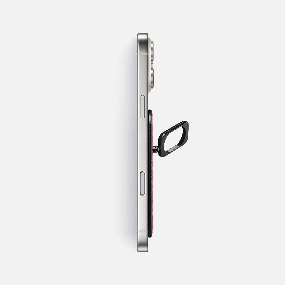 MagSafe Ring For iPhone 18 Pro Max In Ostrich -3 | Bordeaux-Black