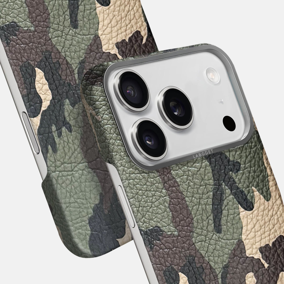 Classic Case For iPhone 18 Pro Max In Calf -6 | Camouflage-Steel