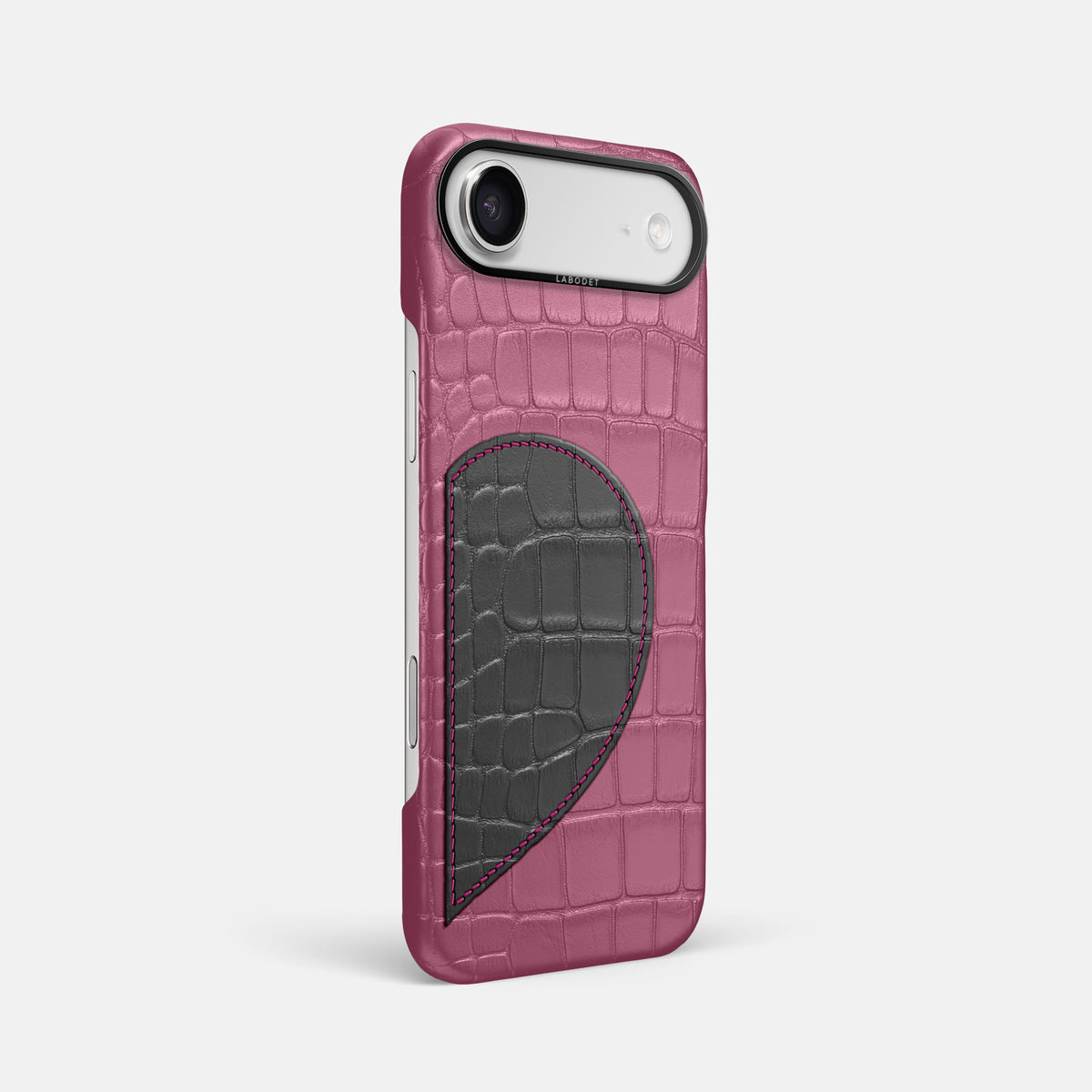 Classic Case With Half Heart - Right For iPhone 17 Air In Alligator -2 | Pink-Lagoon-Black