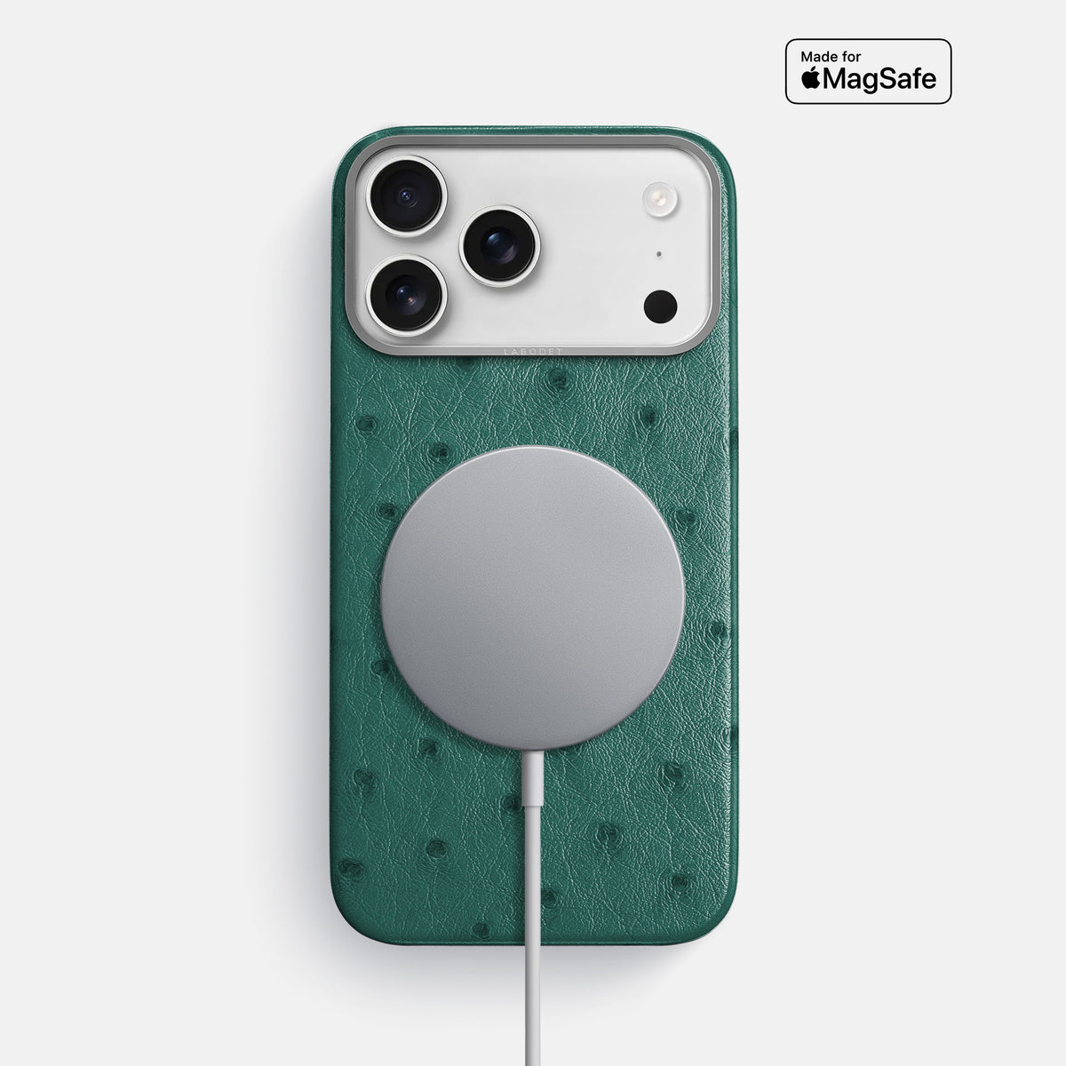 Classic Case For iPhone 17 Pro Max In Ostrich -5 | Forest-Green-Steel