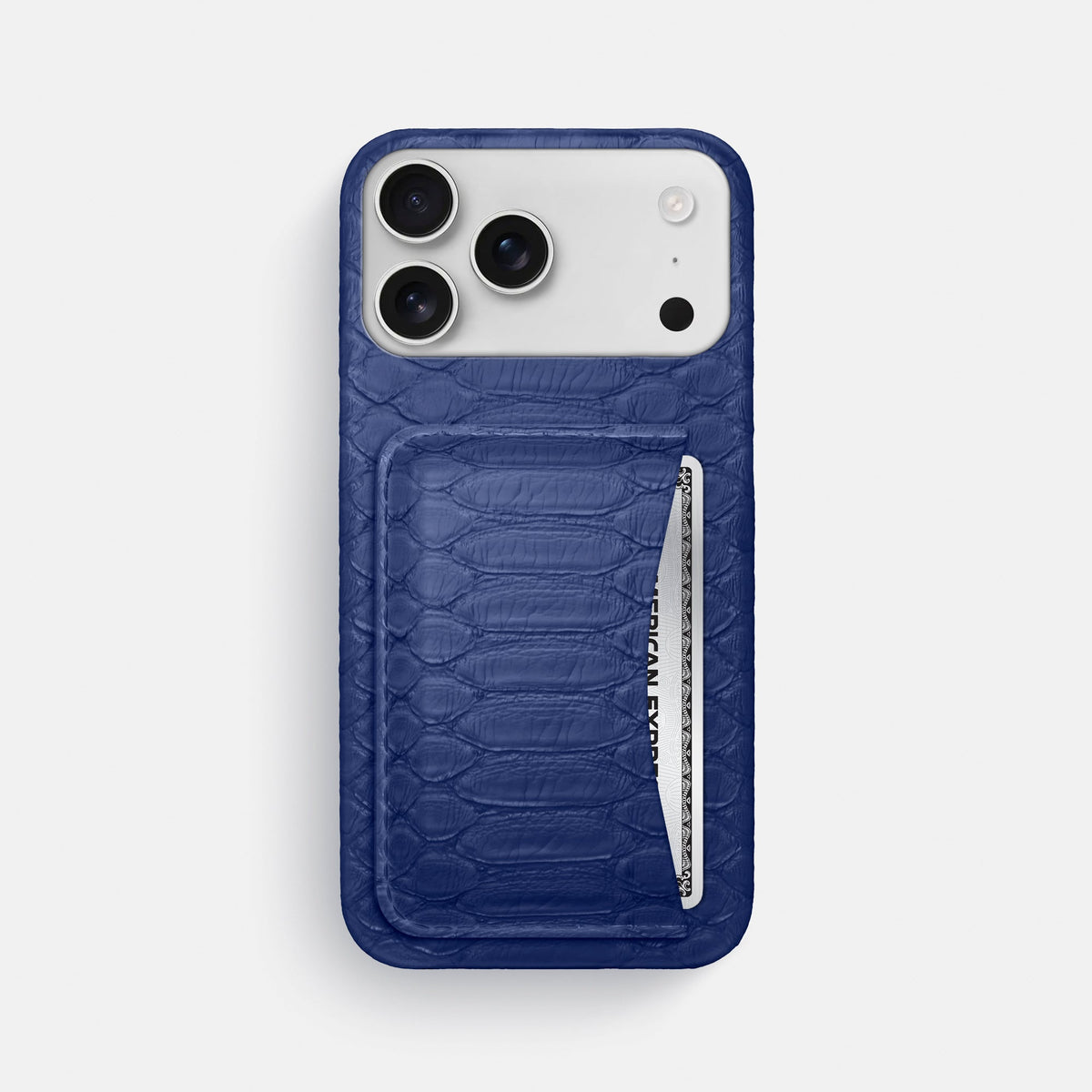 Slim Card Case For iPhone 18 Pro Max In Python -1 | Royal-Blue