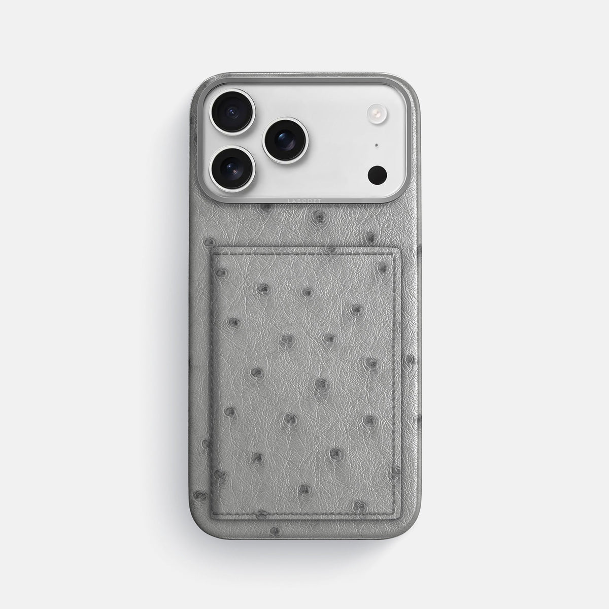 Bi-Fold Case For iPhone 18 Pro Max In Ostrich -1 | Silver-Steel