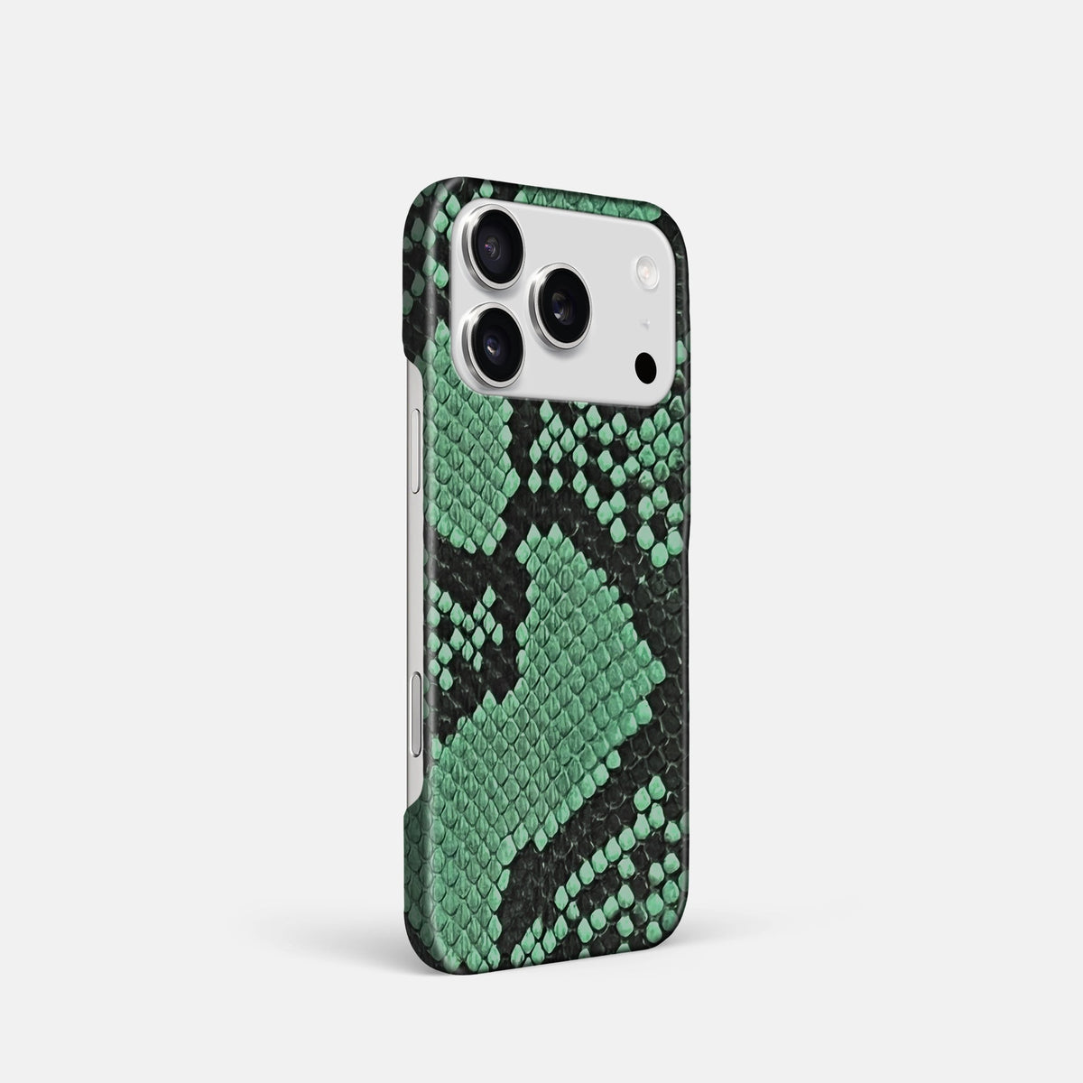 Slim Case For iPhone 18 Pro In Deluxe Python -2 | Forest-Green