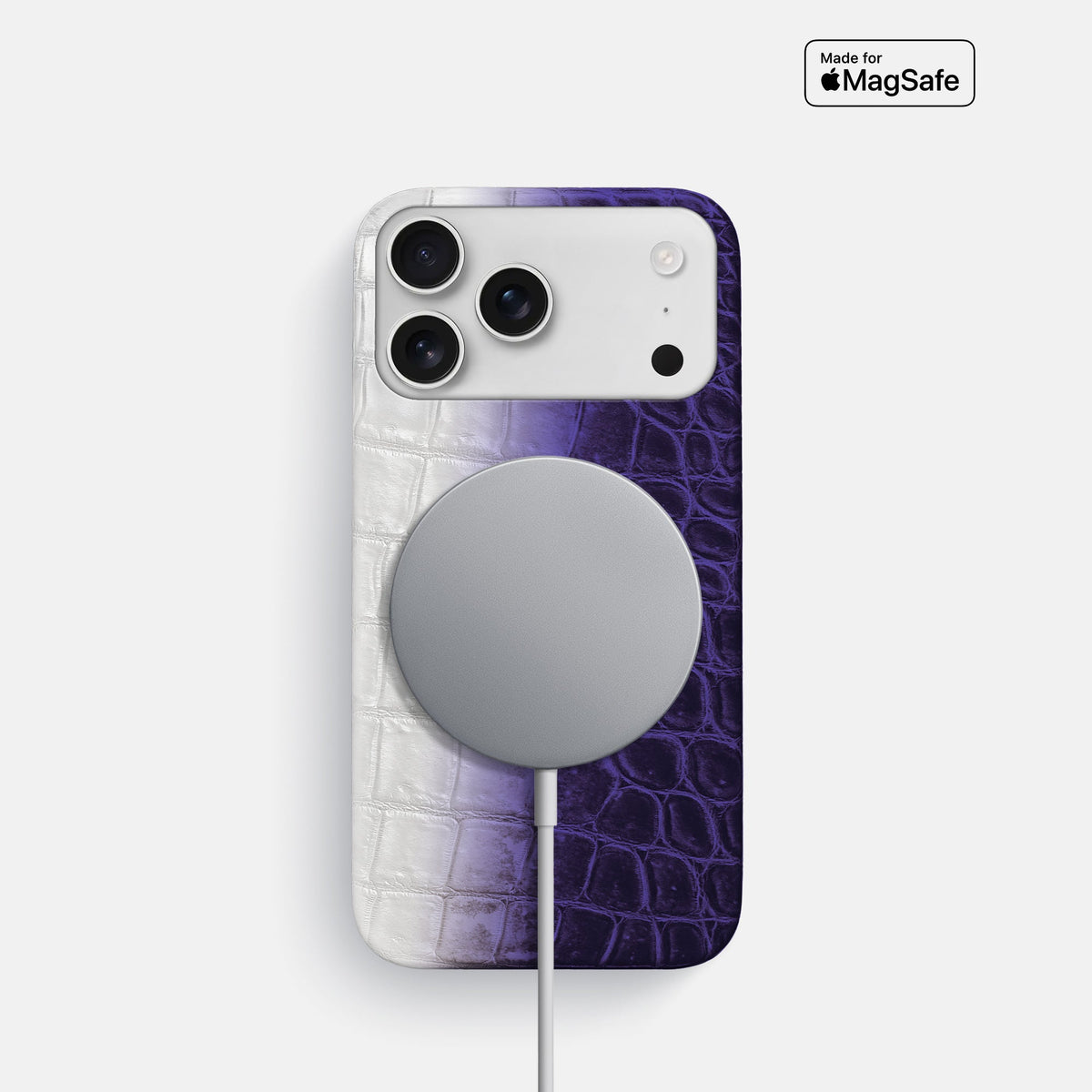 Slim Case For iPhone 18 Pro In Himalayan Crocodile -4 | Purple