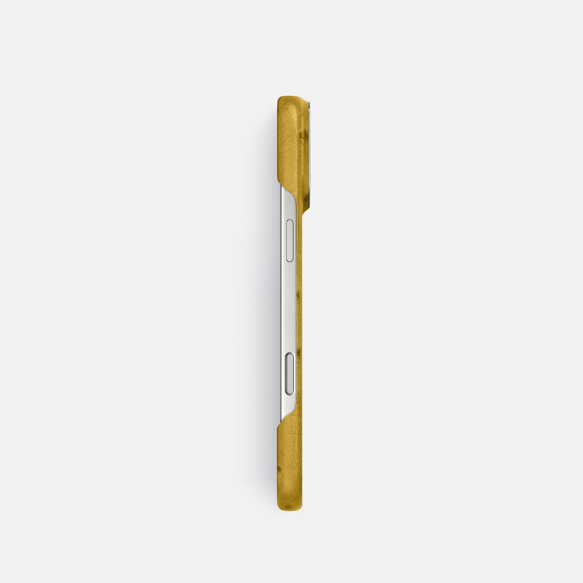Classic Case For iPhone 17 Pro In Ostrich -3 | Gold-Steel