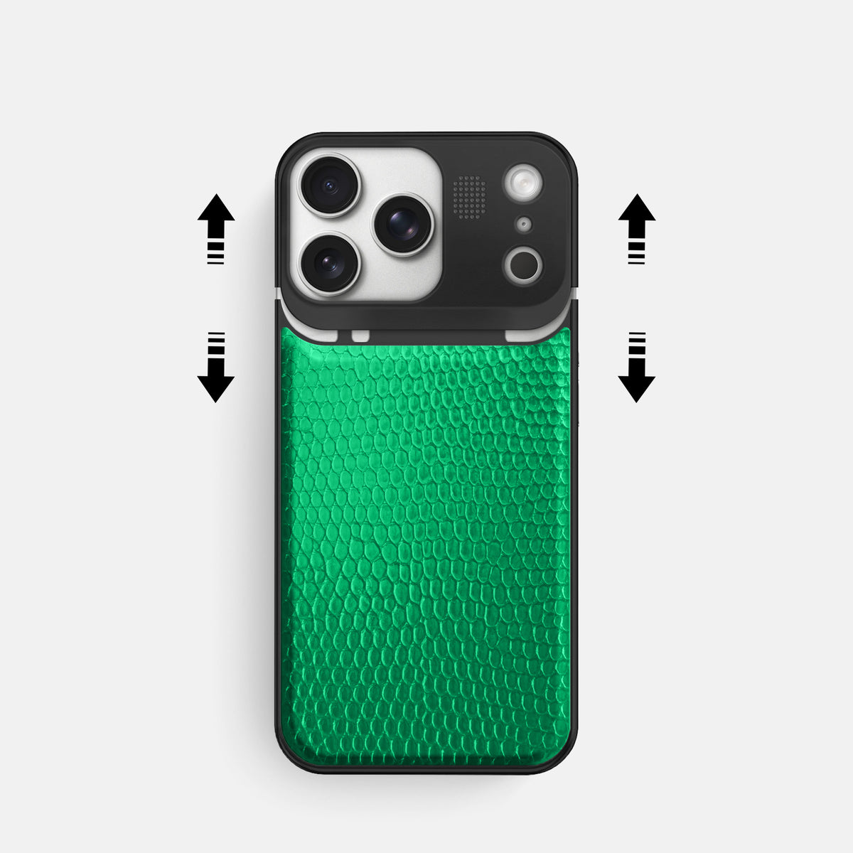 Metal Case For iPhone 17 Pro In Lizard -2 | Apple-Green-Black