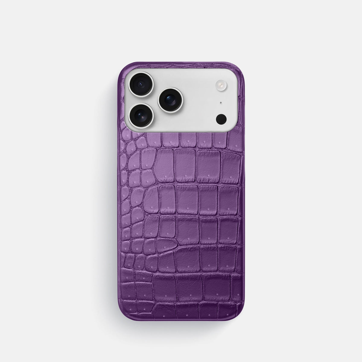 Slim Case For iPhone 18 Pro In Porosus Crocodile -1 | Purple