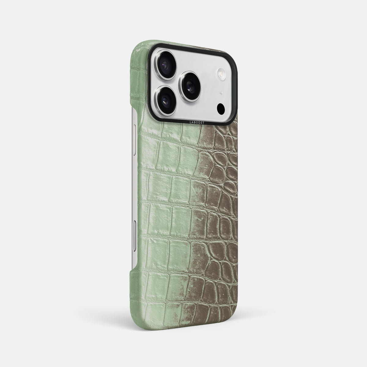 Classic Case For iPhone 17 Pro Max In Himalayan Crocodile -2 | Pistachio-Black