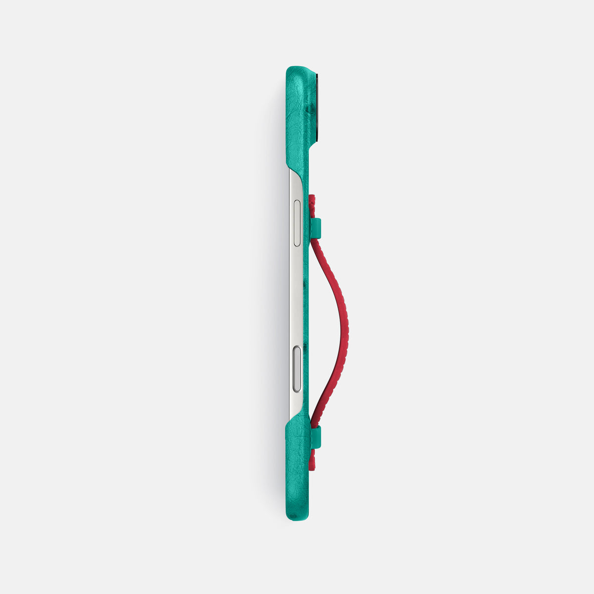 Center Handle Coloré For iPhone 17 Air In Ostrich -2 | Turquoise-Black