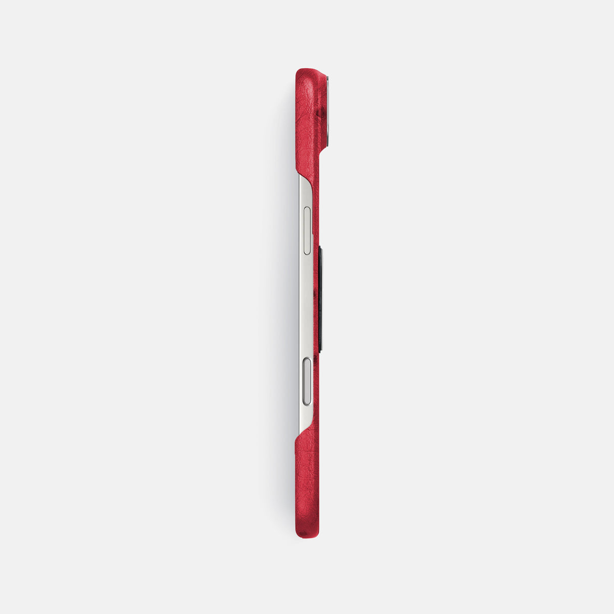 Classic Case With Titanium Skull For iPhone 17 Air In Ostrich -3 | Red-Steel