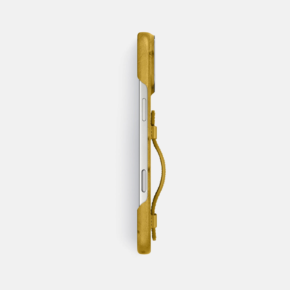 Handle Case For iPhone 18 Pro Max In Ostrich -3 | Gold-Steel