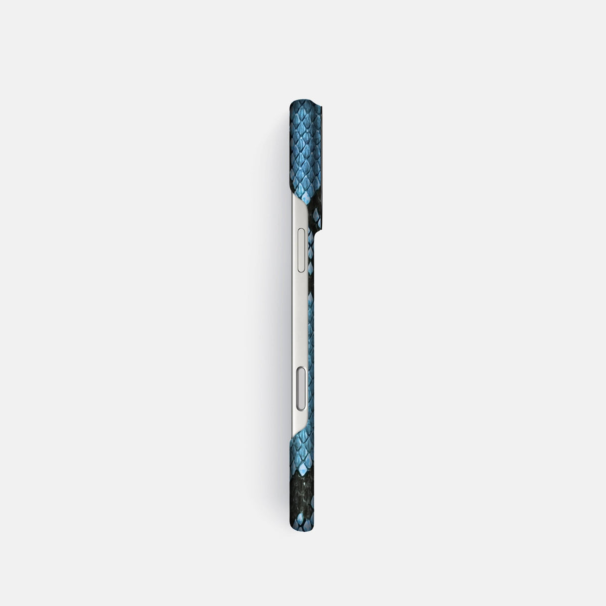 Classic Case For iPhone 18 Pro In Deluxe Python -3 | Pacific-Blue-Black