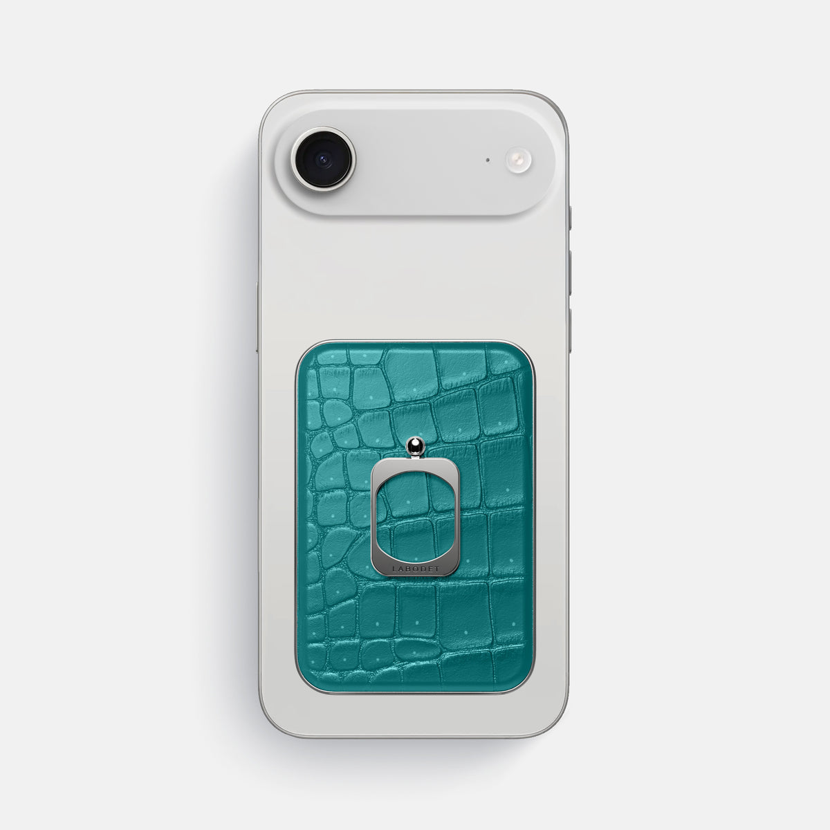 MagSafe Ring For iPhone 17 Air In Porosus Crocodile -2 | Celadon-Steel